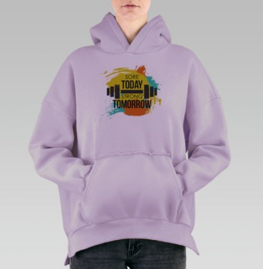 О,  спорт ...., Hoodie Oversize Fiolet, утепленная