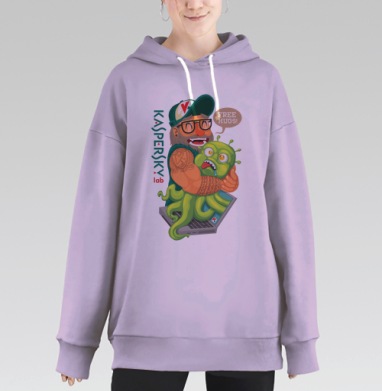 Обнимашки, Hoodie Long Oversize Fiolet