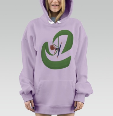 Обрыв на полотнах, Hoodie Mjhigh Dig Mel, Fiolet, утепленная