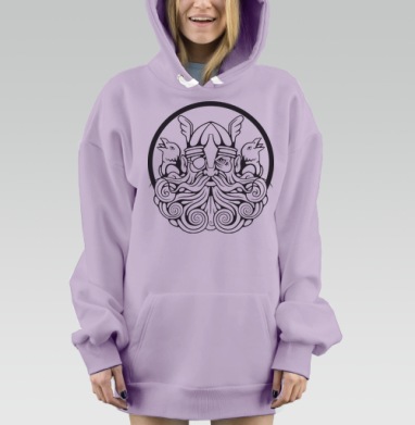 Один Всеотец, Hoodie Mjhigh Dig Mel, Fiolet, утепленная