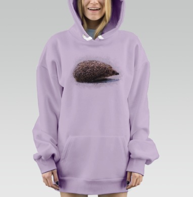 Одинокий ёж, Hoodie Mjhigh Dig Mel, Fiolet, утепленная