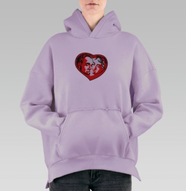 Одно на двоих, Hoodie Oversize Fiolet, утепленная