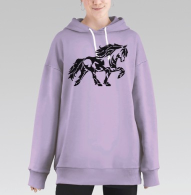 огненный конъ, Hoodie Long Oversize Fiolet