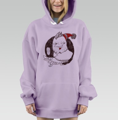 Огненый, Hoodie Mjhigh Dig Mel, Fiolet, утепленная