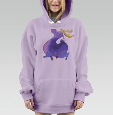 Олень де Лон, Hoodie Mjhigh Dig Mel, Fiolet, утепленная