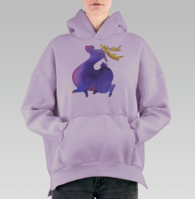 Олень де Лон, Hoodie Oversize Fiolet, утепленная