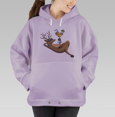 Олень на отдыхе, Hoodie Oversize Fiolet