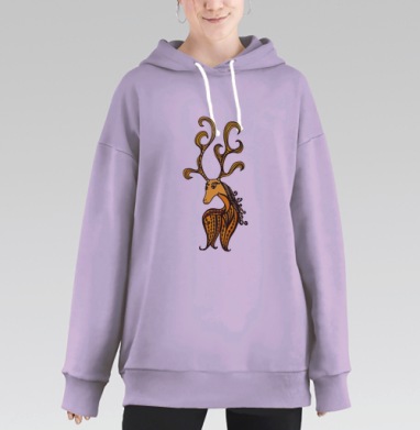 Олененок, Hoodie Long Oversize Fiolet