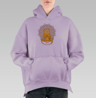 Ом.., Hoodie Oversize Fiolet, утепленная