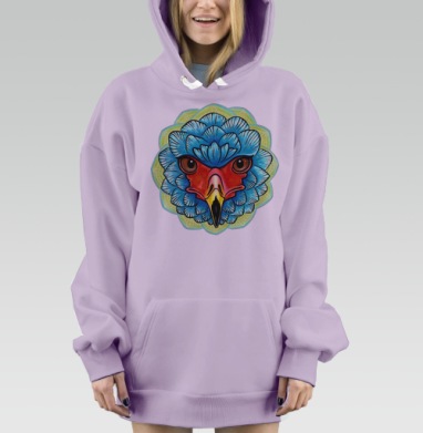 Орёл скоморох, Hoodie Mjhigh Dig Mel, Fiolet, утепленная