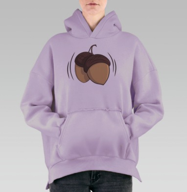 Орешки, Hoodie Oversize Fiolet, утепленная