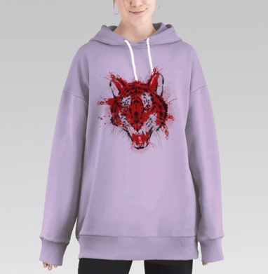 Оскал тигра, Hoodie Long Oversize Fiolet