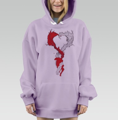 Пара, Hoodie Mjhigh Dig Mel, Fiolet, утепленная