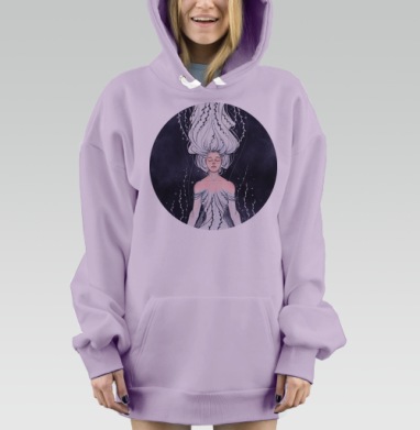 Песня моря, Hoodie Mjhigh Dig Mel, Fiolet, утепленная