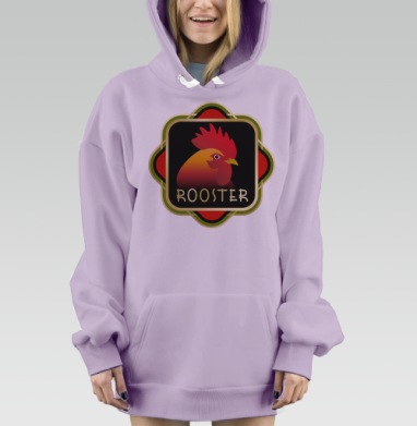 Петух. Символ наступающего года., Hoodie Mjhigh Dig Mel, Fiolet, утепленная