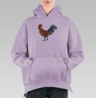 Петух, Hoodie Oversize Fiolet, утепленная