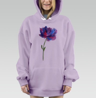 Пион, Hoodie Mjhigh Dig Mel, Fiolet, утепленная