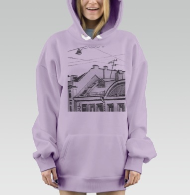 Питерские крыши, Hoodie Mjhigh Dig Mel, Fiolet, утепленная