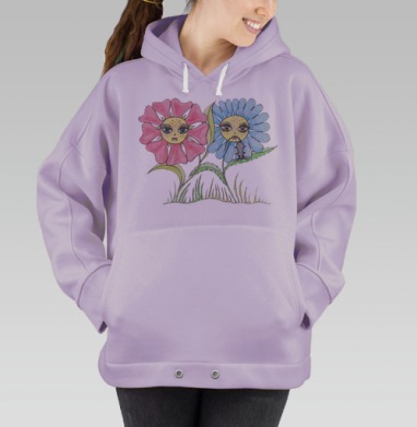 Плотоядные цветы, Hoodie Oversize Fiolet