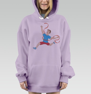 Победитель в марафоне, Hoodie Mjhigh Dig Mel, Fiolet, утепленная