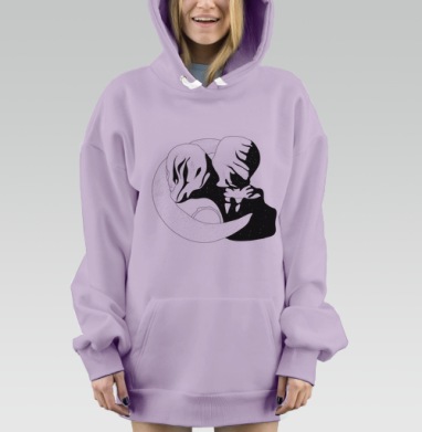 Поцелуй, Hoodie Mjhigh Dig Mel, Fiolet, утепленная