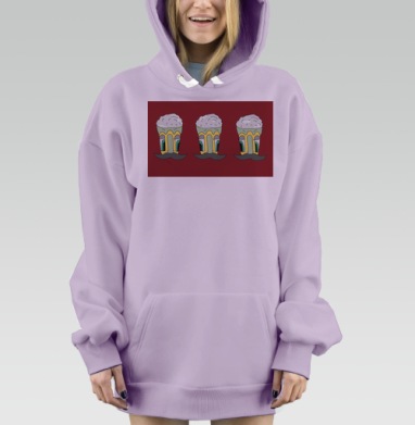 Поднимем же кубки, Hoodie Mjhigh Dig Mel, Fiolet, утепленная