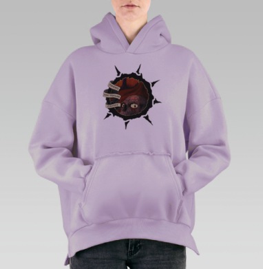 Покой нам только снится... А.Блок, Hoodie Oversize Fiolet, утепленная