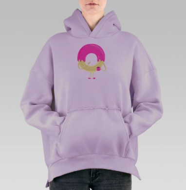 Пончо, Hoodie Oversize Fiolet, утепленная
