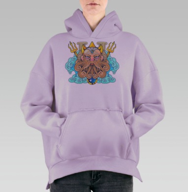 Посейдон, Hoodie Oversize Fiolet, утепленная