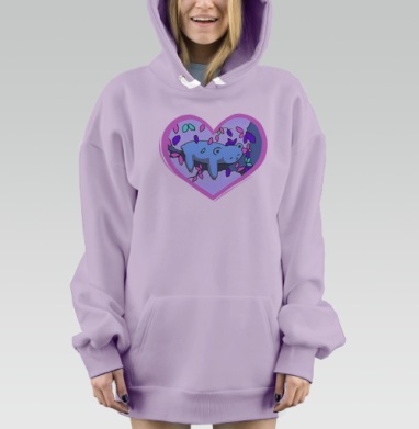 Поспать, Hoodie Mjhigh Dig Mel, Fiolet, утепленная