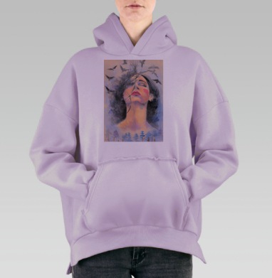 Повелительница ветров, Hoodie Oversize Fiolet, утепленная