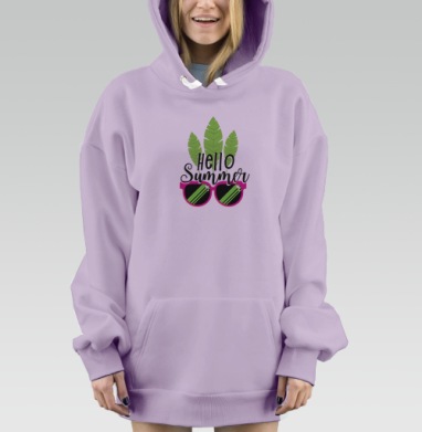 Привет. Лето., Hoodie Mjhigh Dig Mel, Fiolet, утепленная