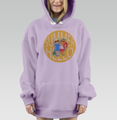 Привет, лето, Hoodie Mjhigh Dig Mel, Fiolet, утепленная