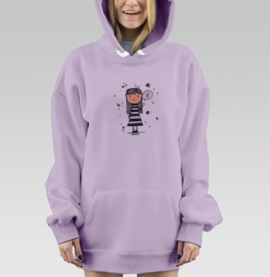 Привет всем, Hoodie Mjhigh Dig Mel, Fiolet, утепленная