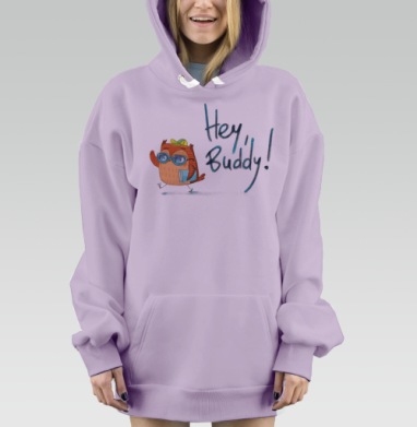 Приятель, Hoodie Mjhigh Dig Mel, Fiolet, утепленная