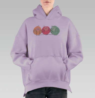 ПтЫчки, Hoodie Oversize Fiolet, утепленная