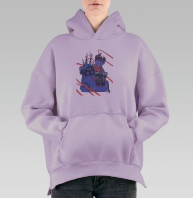 Пустынник, Hoodie Oversize Fiolet, утепленная
