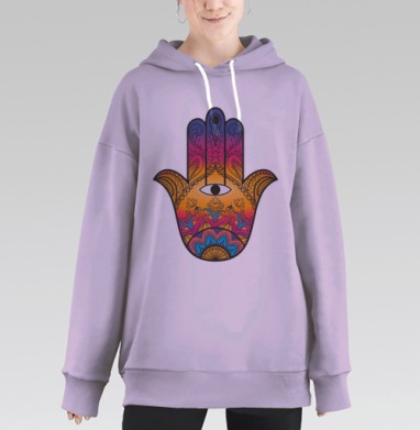 Радужная хамса, Hoodie Long Oversize Fiolet