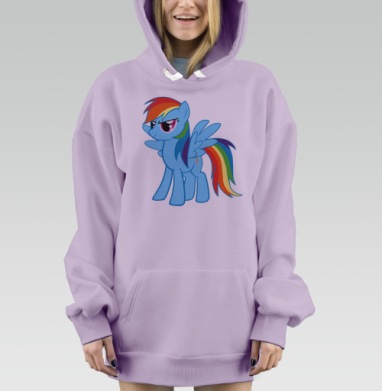 Радугу Дэш, Hoodie Mjhigh Dig Mel, Fiolet, утепленная