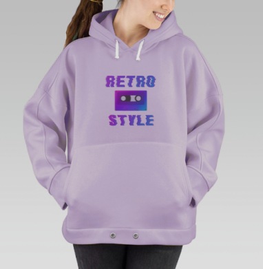 Ретро Стиль, Hoodie Oversize Fiolet