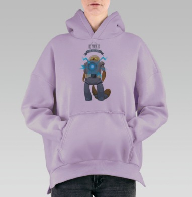 Робокот, Hoodie Oversize Fiolet, утепленная