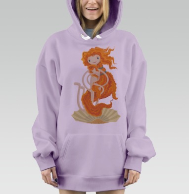 Рождение Венеры, Hoodie Mjhigh Dig Mel, Fiolet, утепленная