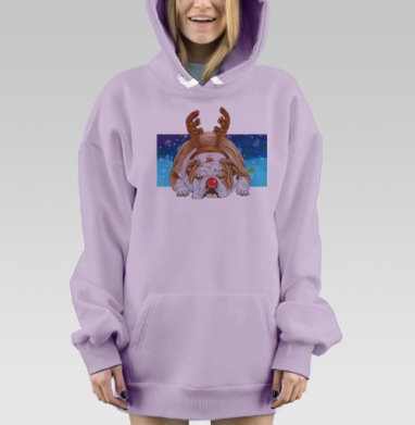 Рождественский пёс, Hoodie Mjhigh Dig Mel, Fiolet, утепленная
