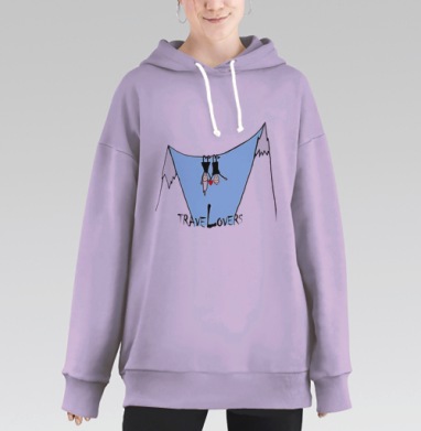 Романтика и приключения в подвешенной любви, Hoodie Long Oversize Fiolet