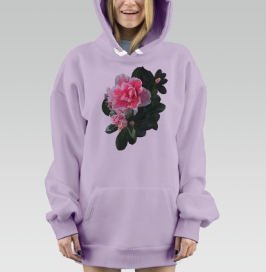 Розовая азалия, Hoodie Mjhigh Dig Mel, Fiolet, утепленная