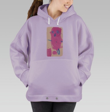 Розовая сова, Hoodie Oversize Fiolet