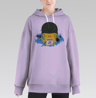 РЫБАКА НЕ ВИДЕЛИ?, Hoodie Long Oversize Fiolet