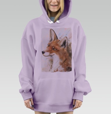 Рыжая лиса, Hoodie Mjhigh Dig Mel, Fiolet, утепленная