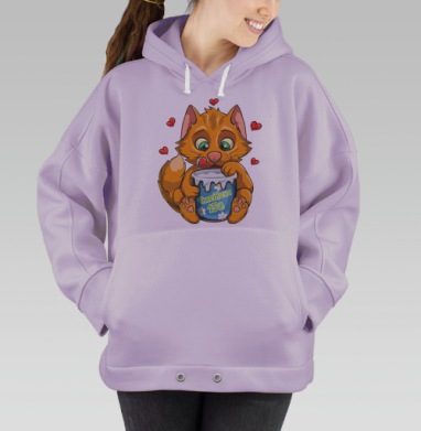 Рыжий кот, Hoodie Oversize Fiolet