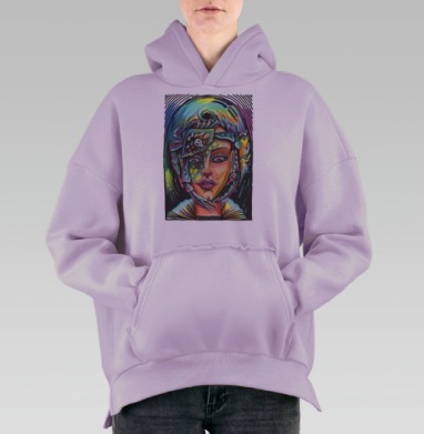 РУСАЛКАА, Hoodie Oversize Fiolet, утепленная